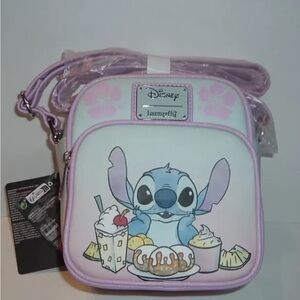 Loungefly Disney Stitch Crossbody Bag - Pink and White